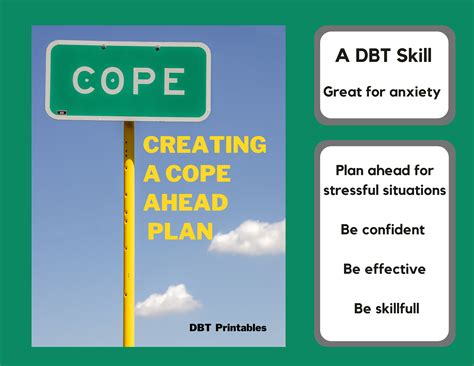 DBT Cope Ahead Worksheet | Anxiety Coping Skill - Etsy Australia