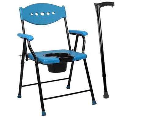 Free single leg stick with Folding Portable Commode Chair for Adult,Old ...