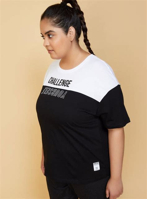 Buy Women Colourblocked Drawcord T-shirt Online at just Rs. 599.0 ...