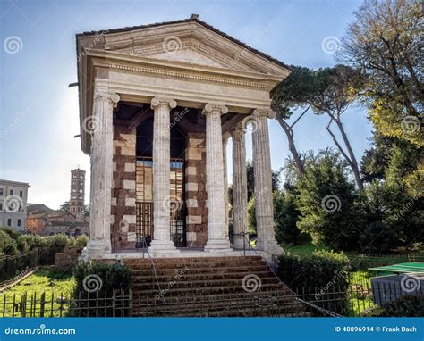 Temple of Fortuna Virilis or Temple of Portunus in Rome Stock Photo ...
