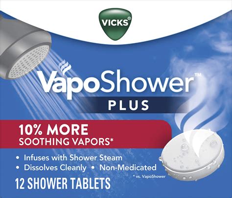 Vicks VapoShower Plus Shower Bomb Tablets - Soothing Aromatherapy with ...