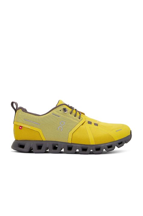 On Cloud 5 Waterproof in Mustard & Rock | REVOLVE