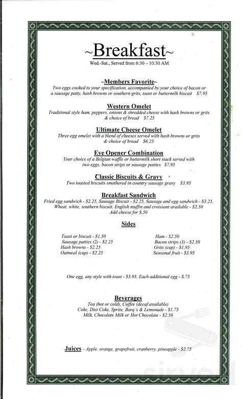 Diamondhead Country Club menus in Diamondhead, Mississippi, United States
