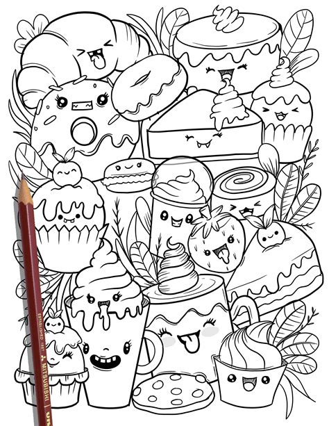 Dessert Colouring Pages