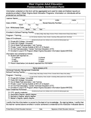 Fillable Online wvde state wv Section 4 Program Enrollment and Entry ...