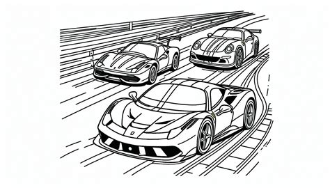 50 Free Ferrari Coloring Pages PDF for Little Drivers