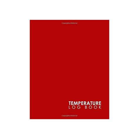 Buy Temperature Log Book: Food Temperature Log Sheet, Temperature Check ...