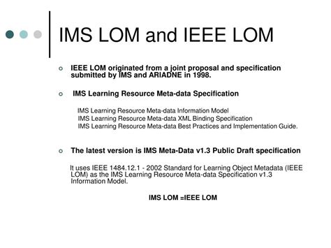 Image result for Learning Object Metadata Definition