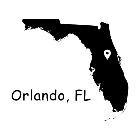 Orlando Florida State Map, Orlando City FL Florida USA Map, Orlando FL Florida Location Pin Drop ...