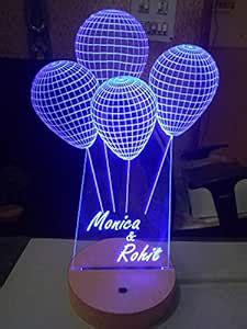 Buy Apna Photo 20-22 cm Wooden Base Personalised Customised 3D Illusion ...