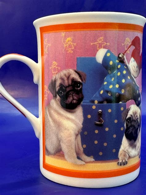 Danbury Mint Playtime Pugs Mug - CupofMood