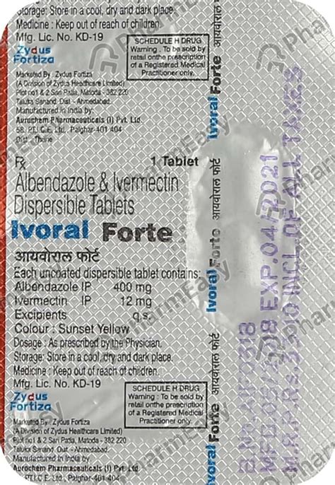 Ivoral Forte Strip Of 1 Tablet: Uses, Side Effects, Price & Dosage ...