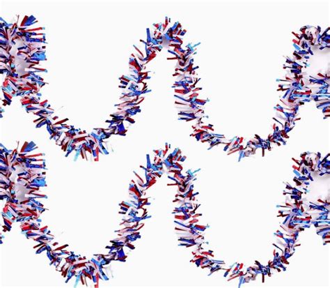 4th of July Garland Patriotic Garland Red White and Blue Decorations ...