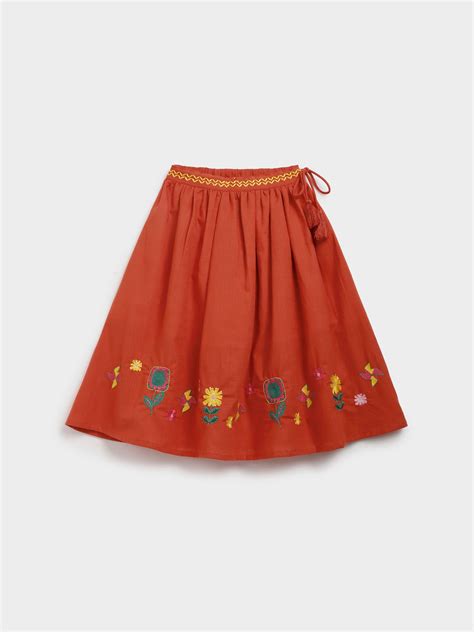 Somersault - Red Embroidered Skirt Top Dupatta Set | Soft & Comfortable ...