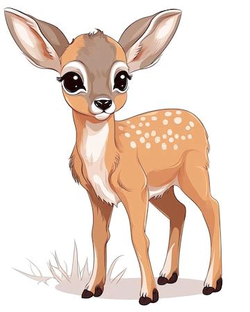 Deer fawn smiling illustration bundle fawn bundle design on a white ...