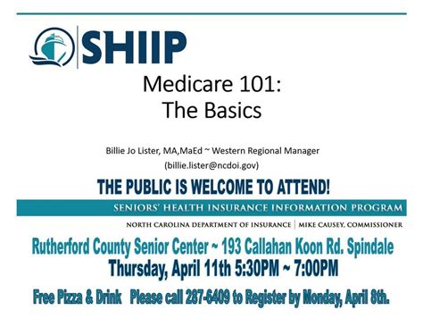Medicare 101: The Basics, 193 Callahan Koon Rd Suite 132, Spindale, NC ...