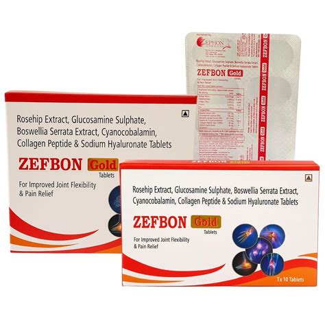 ZEFBON Gold Tablets for Joint Flexibility & Pain Relief | Rosehip ...