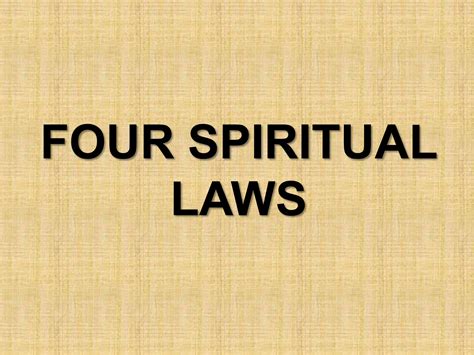 4 Spiritual Laws