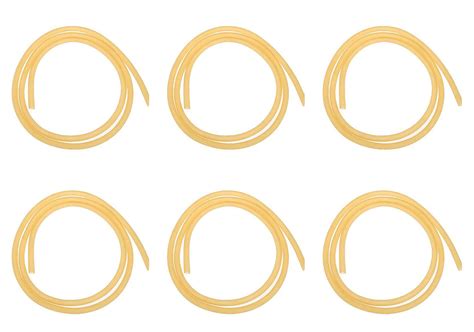 A2S2 6 PCS / 2 Feet Each Latex Rubber Tube Elastic Latex Fitness Tube ...