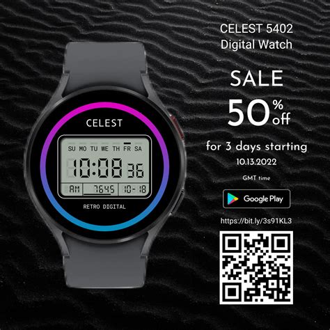 50% off for 3 days from 10.13.2022 for the CELEST 5402 Digital Watch on ...
