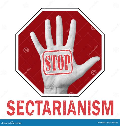 Stop Sectarianism Conceptual Illustration Stock Photo - Image of follow ...