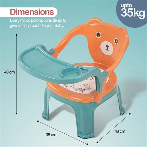 Baybee Plastic Baby Chair for Kids Study Table Chair with Cushion Seat ...