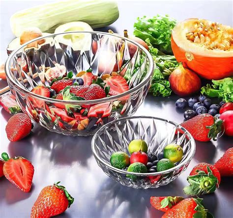 Buy Glass Bowl, Decorative Diamond Design Bowls For Kitchen & Home ...