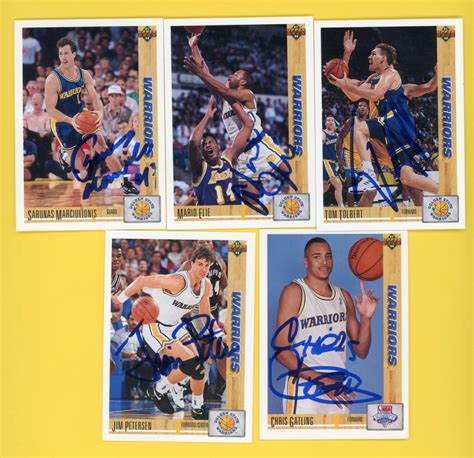 Vintage Autographed Golden State Warriors Cards: Sarunas Marciulionis ...