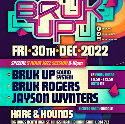 Bruk Up the End of 2022 Edition, Hare And Hounds, Birmingham, 30 ...