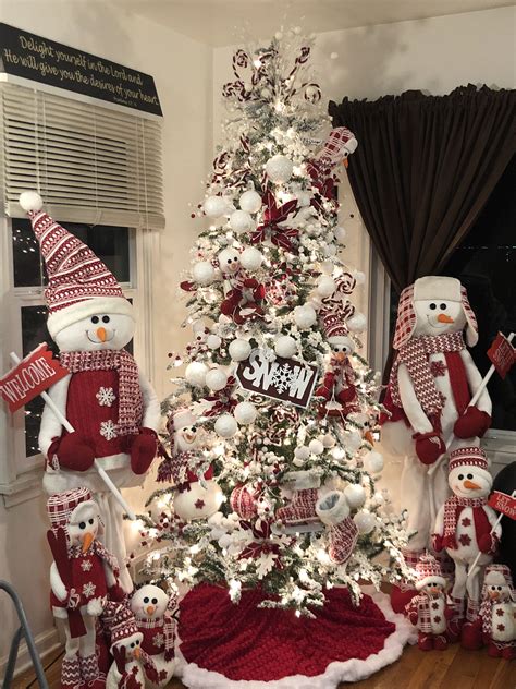 20+ Snowman Christmas Tree Decorating Ideas