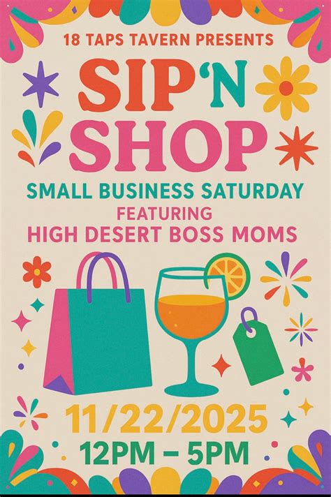 18 Taps - Sip N Shop - High Desert Boss Moms , 18 Taps Tavern, Apple ...