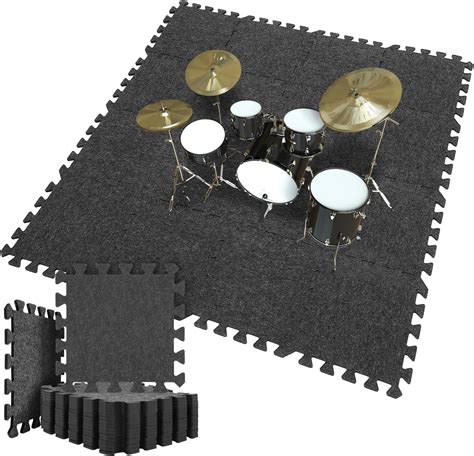 Amazon.com: Nuanchu 16 Pcs Thick Sound Absorbing Interlocking Floor ...
