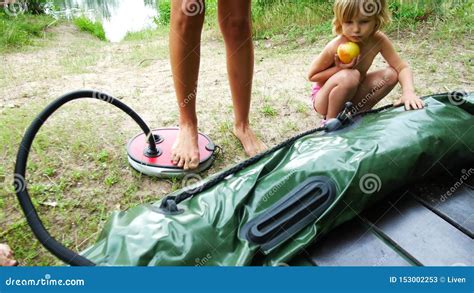 Woman Using a Foot Pump 的图像结果