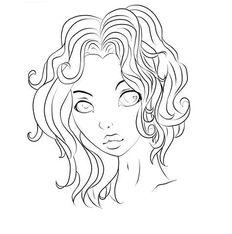 Short Curly Hair Drawing 的图像结果