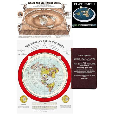 Buy Flat Earth Maps SET OF 2 MAPS- Flat Earth Map - 24" x 36" Gleason's ...