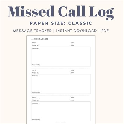 Image result for Missed Call Log