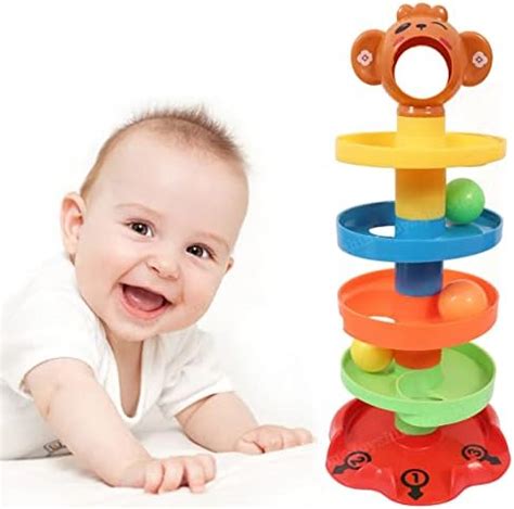 Toyshine 5 Layer Plastic Stack, Drop and Go Ball Drop and Roll Swirling ...