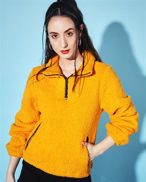 Buy Women's Yellow Sweatshirt Online at Bewakoof