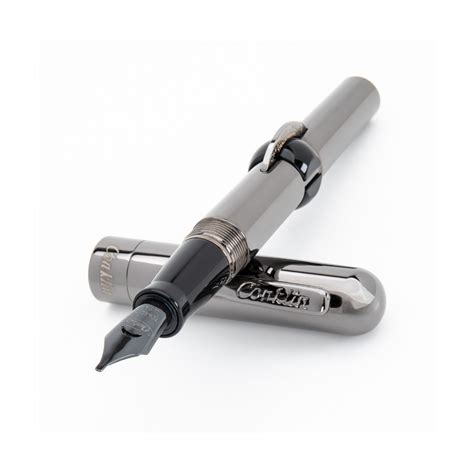 Conklin Mark Twain Cresent Filler Fountain Pen - Gunmetal (Limited Edi ...