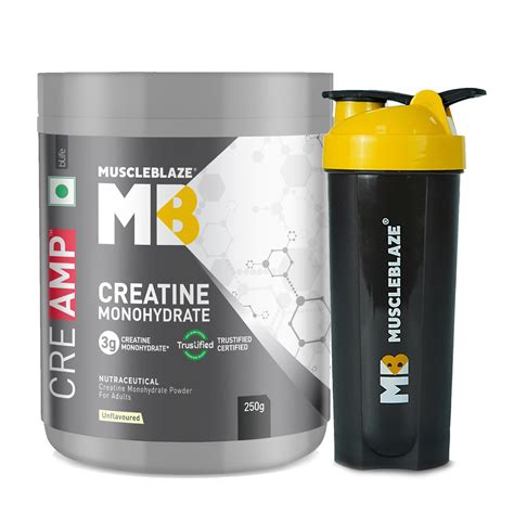 MuscleBlaze Creatine Monohydrate CreAMP™ with CreAbsorb™, Trustified ...