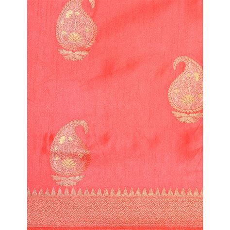 Pink Woven Kanjivaram Silk Saree WithTassels