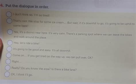 put the dialogue in order homework 169, urgente - Brainly.in