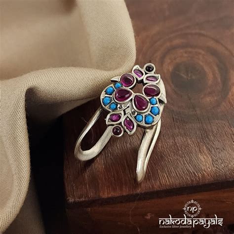 Vanki Blue Pink Finger Ring (F2401) – Nakoda Payals