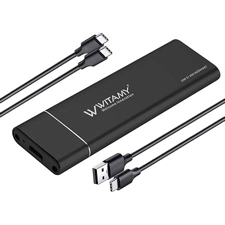 Witamy External NVMe+NGFF M.2 Sata SSD Enclosure USB 3.1 GEN 2 Type-c ...