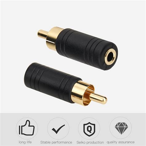 Ullnosoo 2 Pack RCA Male to 3.5mm Female Adapter, Gold Plated India | Ubuy