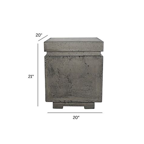 Aliso Fire Table Tank Holder & Side Table with Removable Lid for ...