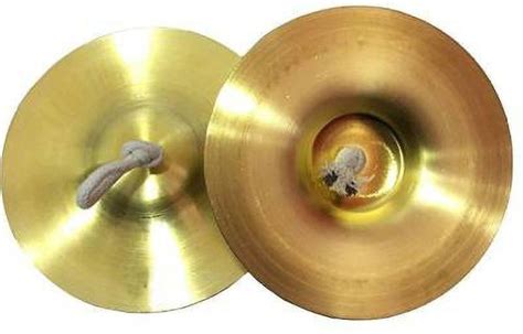 mPix Cymbal Finger Manjeera/MANJIRA BRASS PAIR WITH White COTTON STRING ...