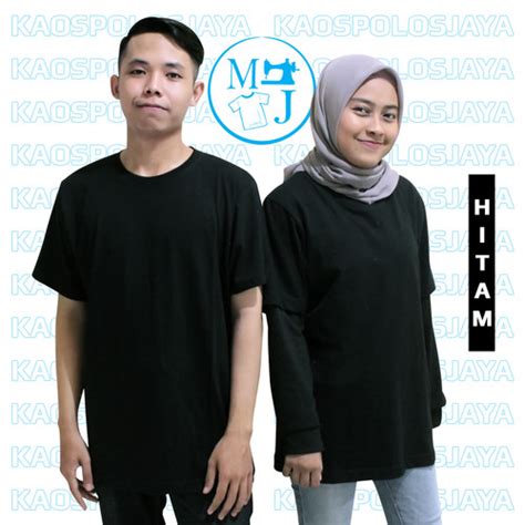 Promo KAOS POLOS HITAM / KAOS OBLONG UNISEX / KAOS COTTON COMBED 30'S ...