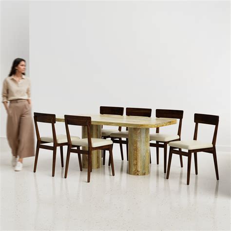 Alba-Middleton Dining Table Set - 6 & 8 Seater/ All sizes | Crafts Mill ...