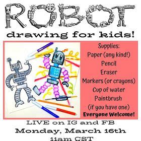Cassie Stephens: Robot Week! Home-Based Art Making | Kids book club ...
